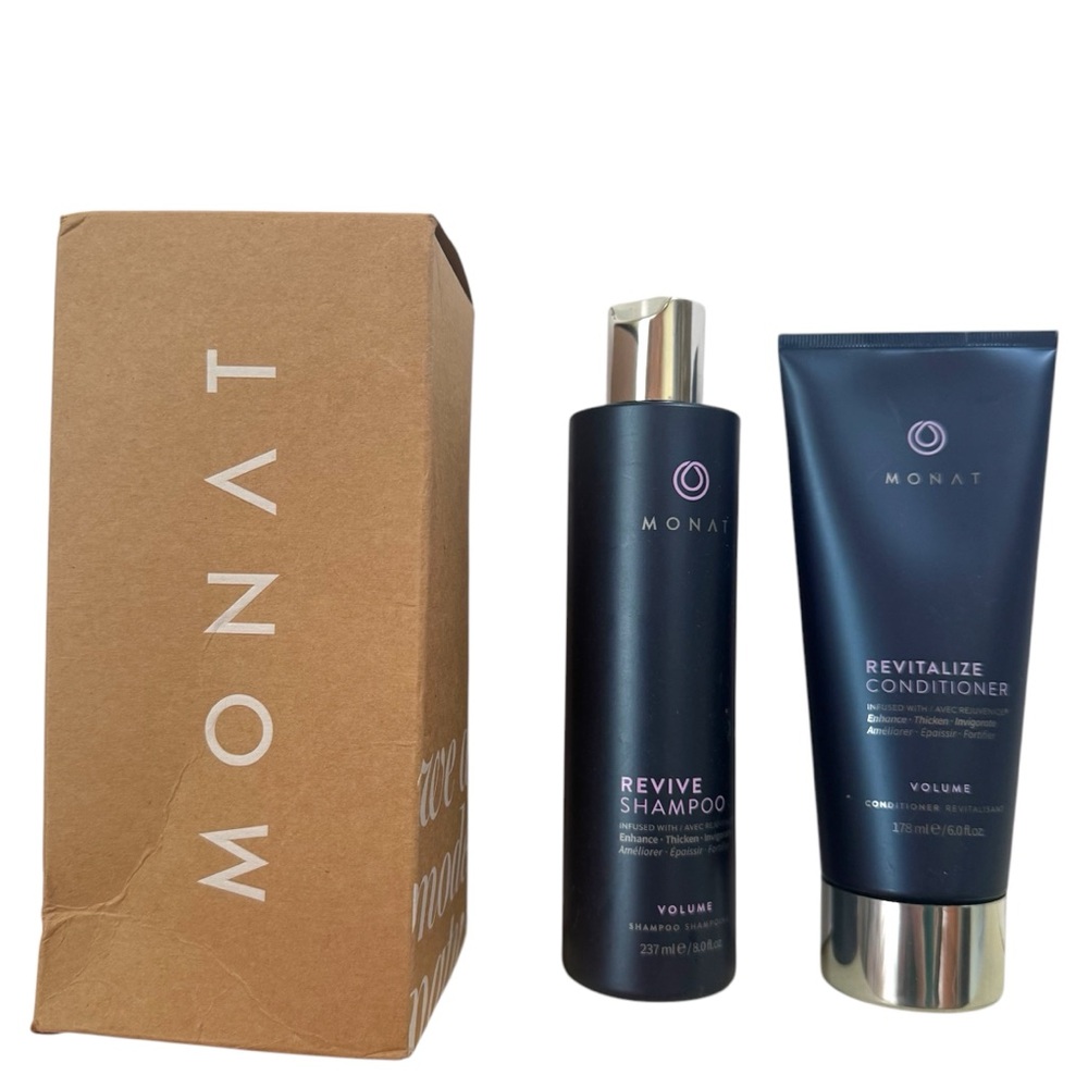 Monat NEW Volumizing Revive Shampoo & Revitalize Conditioner Rejuveniqe FullSize